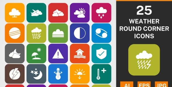 Набор иконок на тему weather