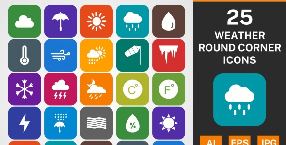 Набор иконок на тему weather