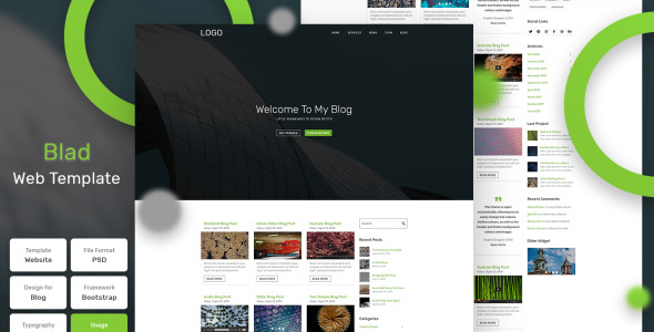 PSD шаблон на тему бизнес и услуги