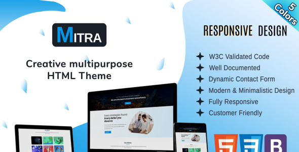Creative One Page Multipurpose Landing Page Template