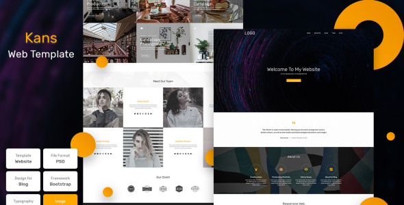 PSD шаблон на тему бизнес и услуги