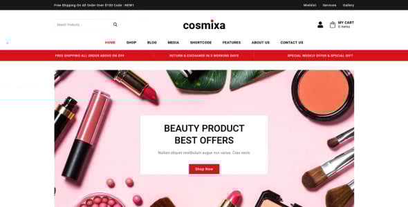 косметическая и модная тема woocommerce