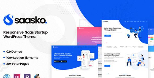 saas startup wordpress тема