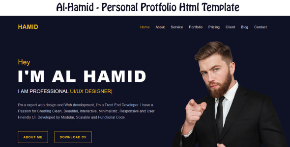 Personal Protfolio Landing Page Template