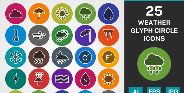 Набор иконок на тему weather