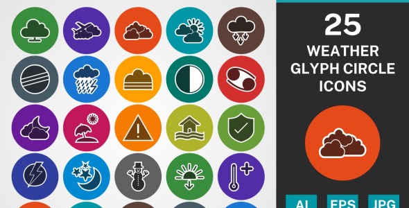 Набор иконок на тему weather