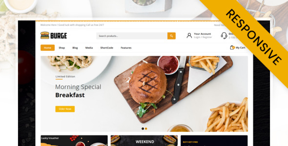 тема магазина быстрого питания woocommerce