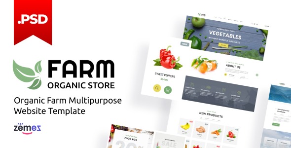 Адаптивный PSD шаблон на тему скотоводчество