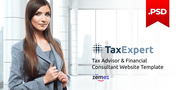 Адаптивный PSD шаблон на тему финансовые консультации