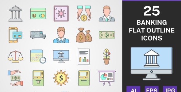 Набор иконок на тему финансы