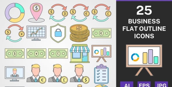 Набор иконок на тему финансы