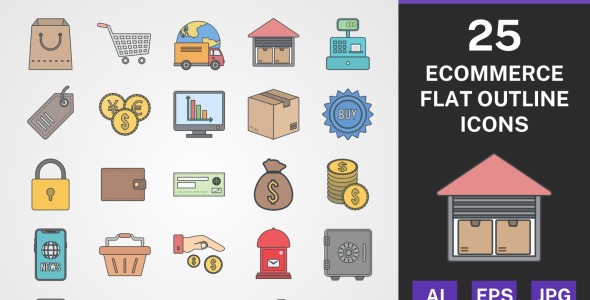 Набор иконок на тему shopping