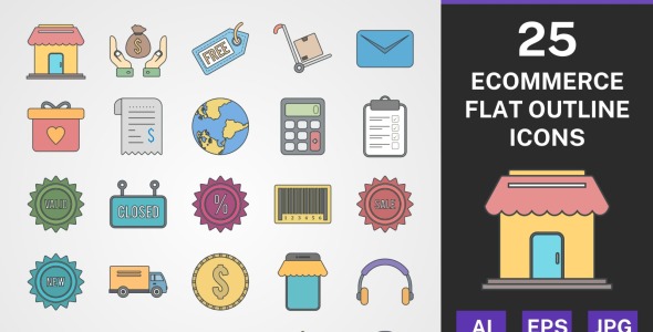 Набор иконок на тему shopping