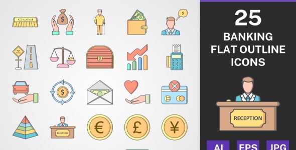 Набор иконок на тему финансы