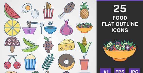 Набор иконок на тему food