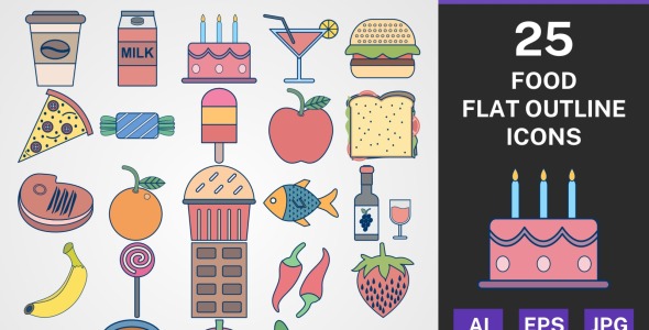 Набор иконок на тему food