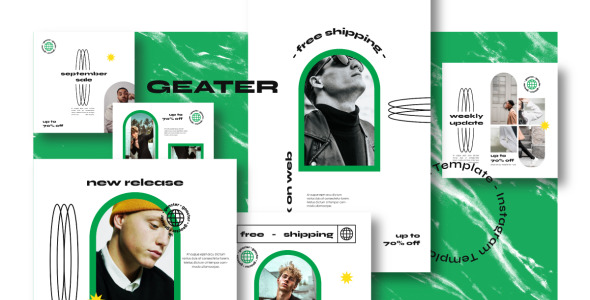 Шаблон для соцсетей на тему графика