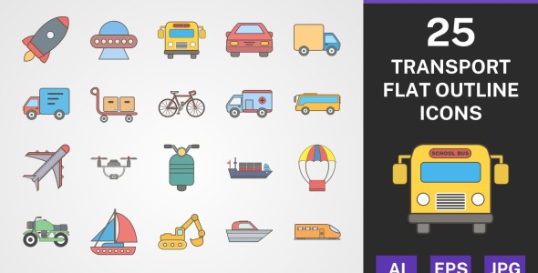 Набор иконок на тему transport