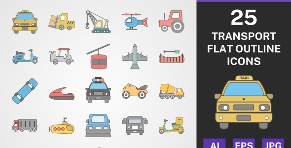 Набор иконок на тему transport