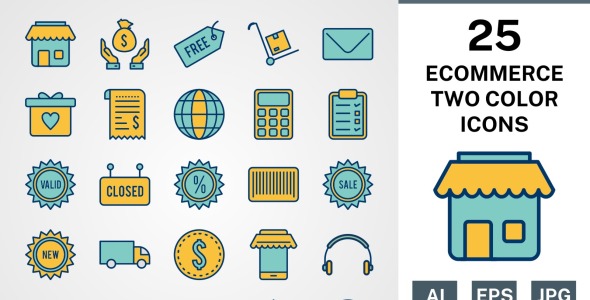 Набор иконок на тему shopping