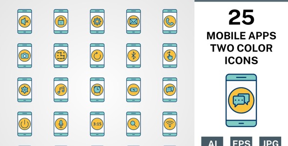 Набор иконок на тему mobile