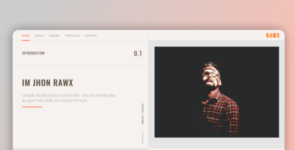 Html Personal Portfolio Landing Page Template