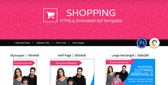 Animated Banner на тему женская мода