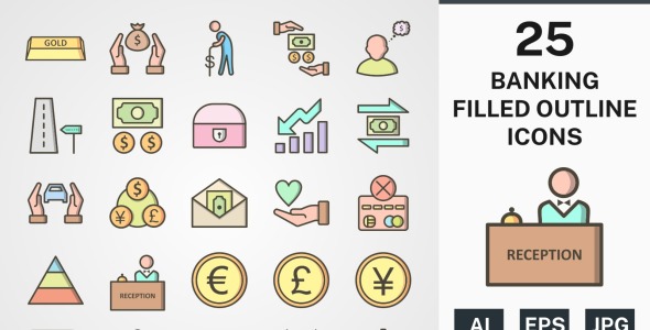 Набор иконок на тему финансы