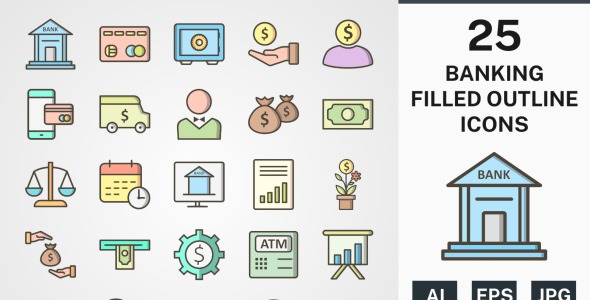 Набор иконок на тему финансы