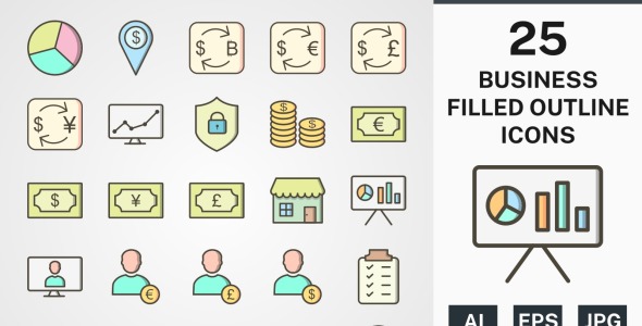 Набор иконок на тему финансы