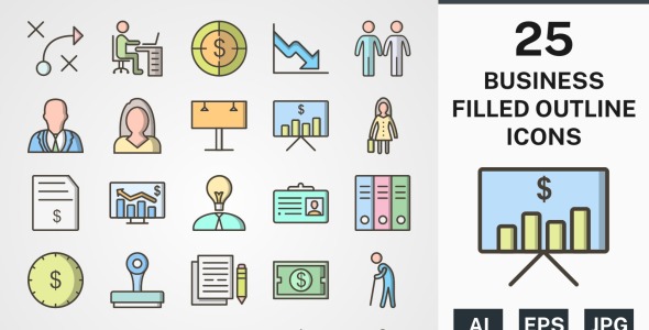 Набор иконок на тему business