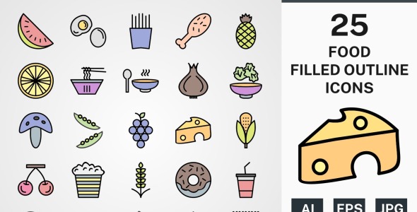 Набор иконок на тему food