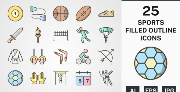 Набор иконок на тему sports