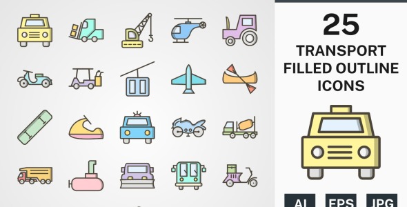 Набор иконок на тему transport