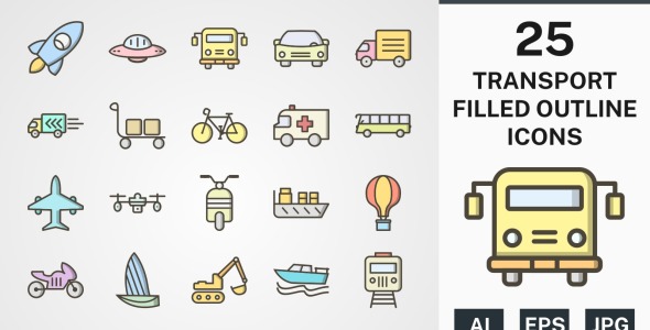 Набор иконок на тему transport