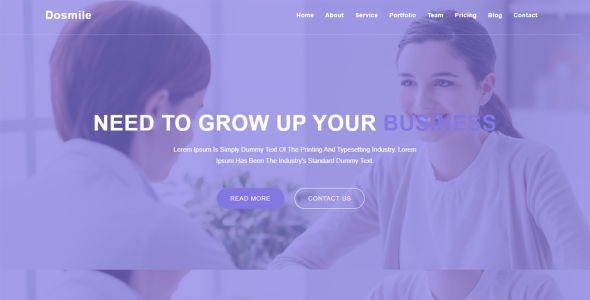 Dosmile Consulting &amp; Business HTML5 Landing Page Template