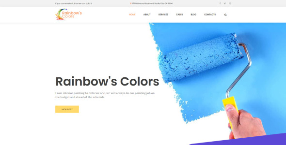 малярная компания moto cms 3 шаблон