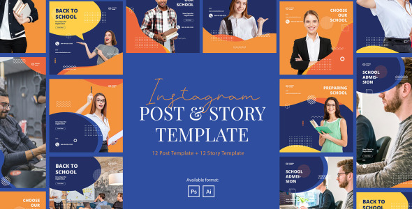 Шаблон для соцсетей на тему графика