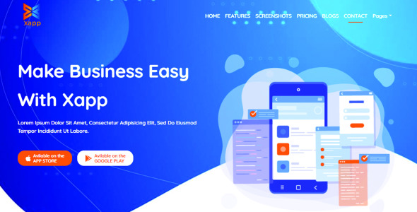 адаптивный html-шаблон целевой страницы приложения, шаблон целевой страницы мобильного приложения