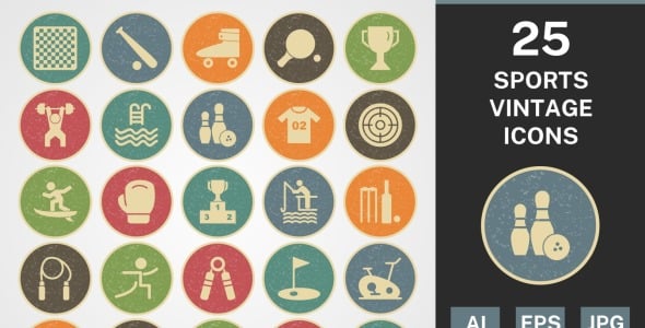 Набор иконок на тему sports