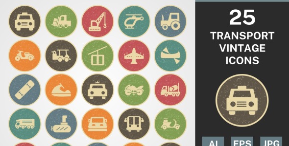 Набор иконок на тему transport