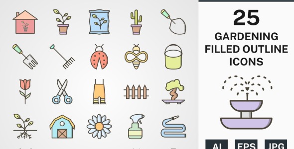 Набор иконок на тему nature