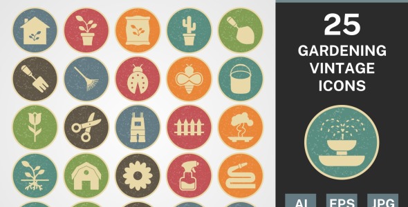 Набор иконок на тему nature