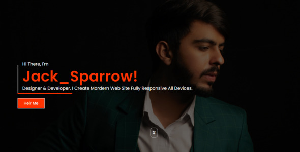 шаблон целевой страницы личного портфолио