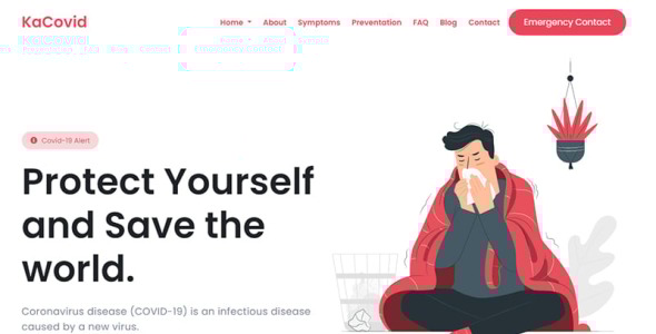 шаблон сайта коронавируса