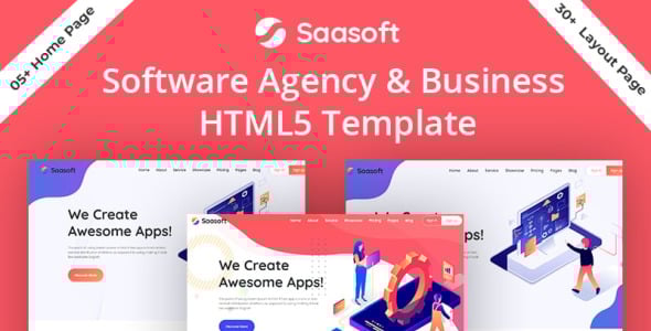 Saasoft Software Agency &amp; Digital Marketing Website Template