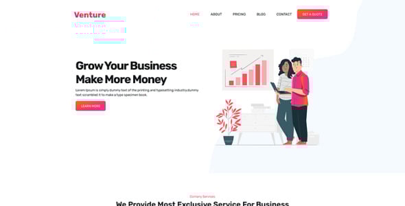One Page Agency Landing Page Template