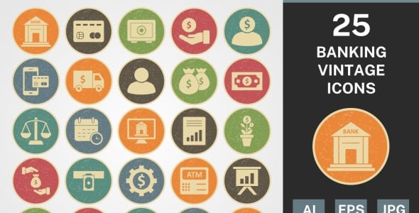 Набор иконок на тему финансы