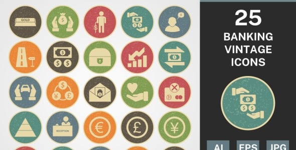 Набор иконок на тему финансы