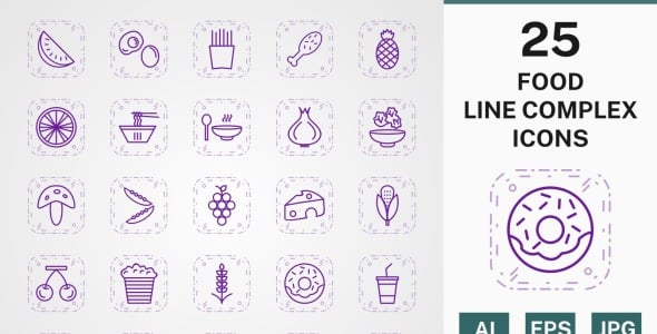 Набор иконок на тему food